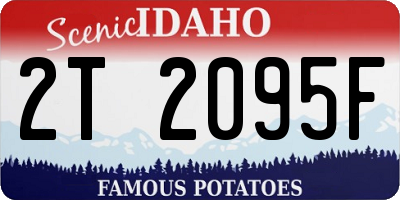ID license plate 2T2095F