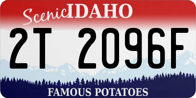 ID license plate 2T2096F