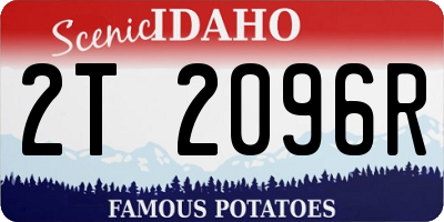 ID license plate 2T2096R