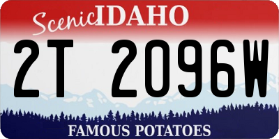 ID license plate 2T2096W