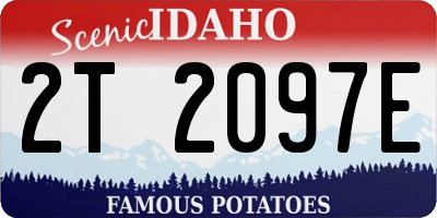ID license plate 2T2097E