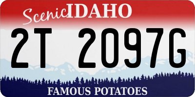 ID license plate 2T2097G