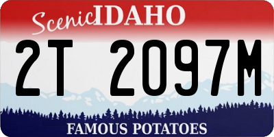ID license plate 2T2097M