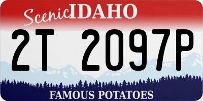 ID license plate 2T2097P