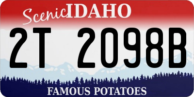 ID license plate 2T2098B