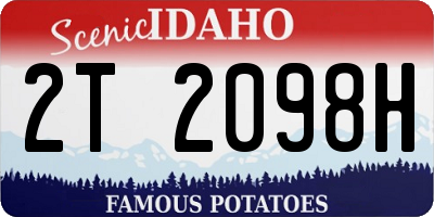 ID license plate 2T2098H