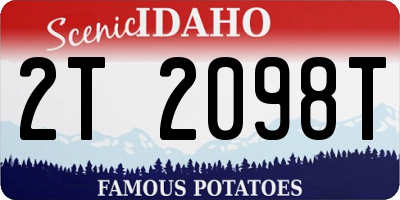 ID license plate 2T2098T
