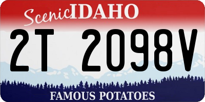 ID license plate 2T2098V
