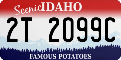 ID license plate 2T2099C