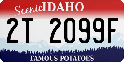 ID license plate 2T2099F
