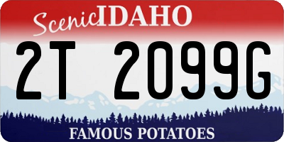 ID license plate 2T2099G