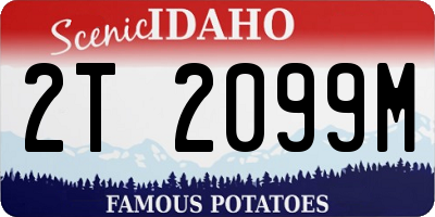 ID license plate 2T2099M