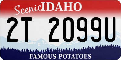 ID license plate 2T2099U