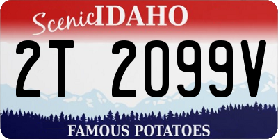 ID license plate 2T2099V