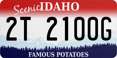 ID license plate 2T2100G