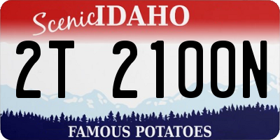 ID license plate 2T2100N