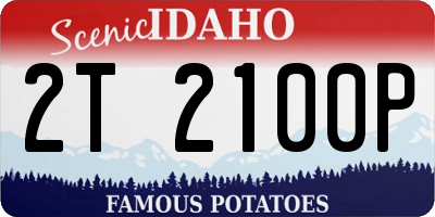 ID license plate 2T2100P