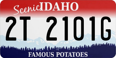 ID license plate 2T2101G