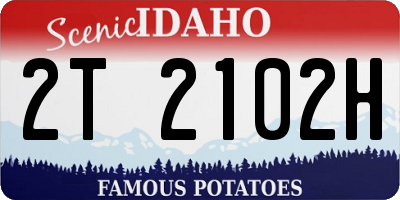ID license plate 2T2102H