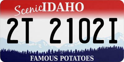ID license plate 2T2102I