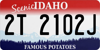 ID license plate 2T2102J