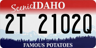 ID license plate 2T2102Q