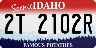 ID license plate 2T2102R