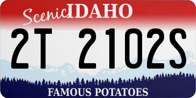 ID license plate 2T2102S