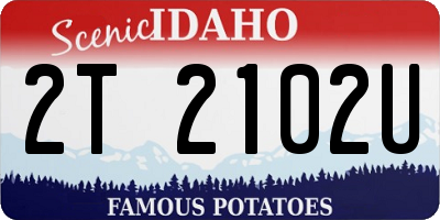 ID license plate 2T2102U