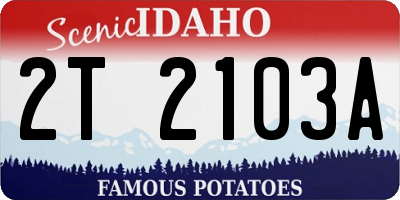 ID license plate 2T2103A