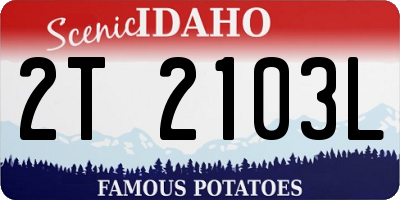 ID license plate 2T2103L