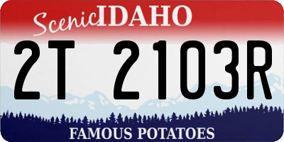 ID license plate 2T2103R
