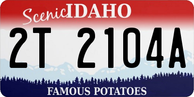 ID license plate 2T2104A