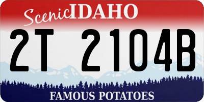 ID license plate 2T2104B