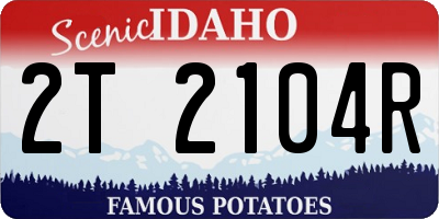 ID license plate 2T2104R
