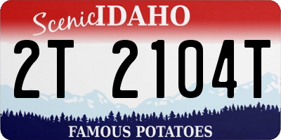 ID license plate 2T2104T