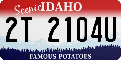 ID license plate 2T2104U