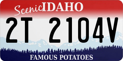 ID license plate 2T2104V