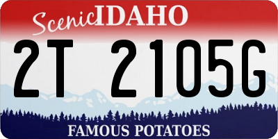 ID license plate 2T2105G