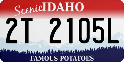 ID license plate 2T2105L