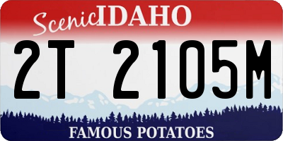 ID license plate 2T2105M