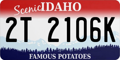 ID license plate 2T2106K