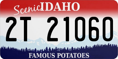 ID license plate 2T2106O