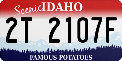 ID license plate 2T2107F