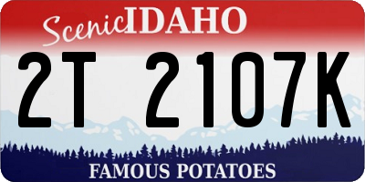 ID license plate 2T2107K