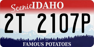 ID license plate 2T2107P