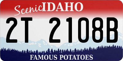 ID license plate 2T2108B