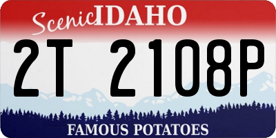 ID license plate 2T2108P