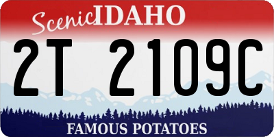 ID license plate 2T2109C