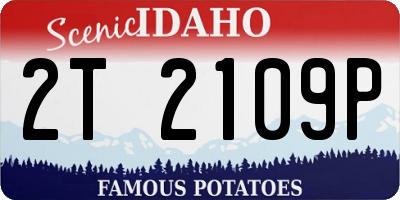 ID license plate 2T2109P